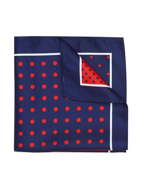 navy and red polyester pocketsquare - 18020554 - Very Small Image - 1
