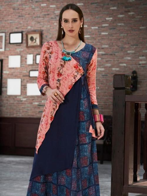 multi color rayon fabric fancy kurti  - 18020759 - Very Small Image - 1