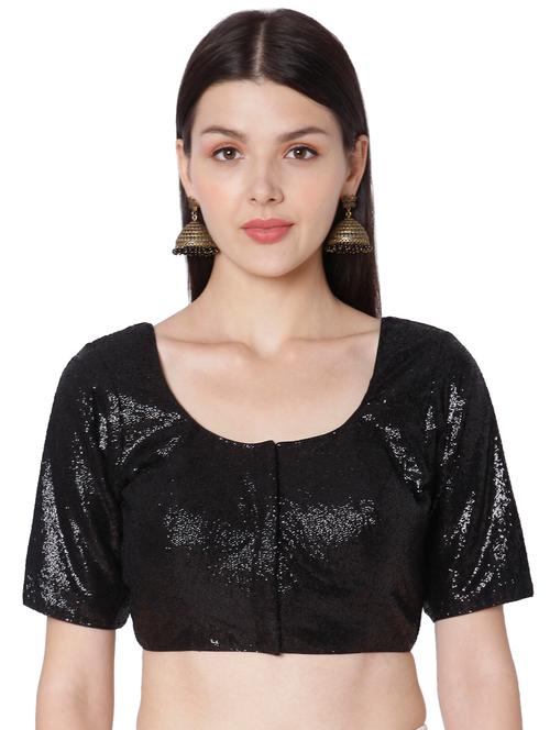 black georgette printed blouse - 18020783 - Very Small Image - 1