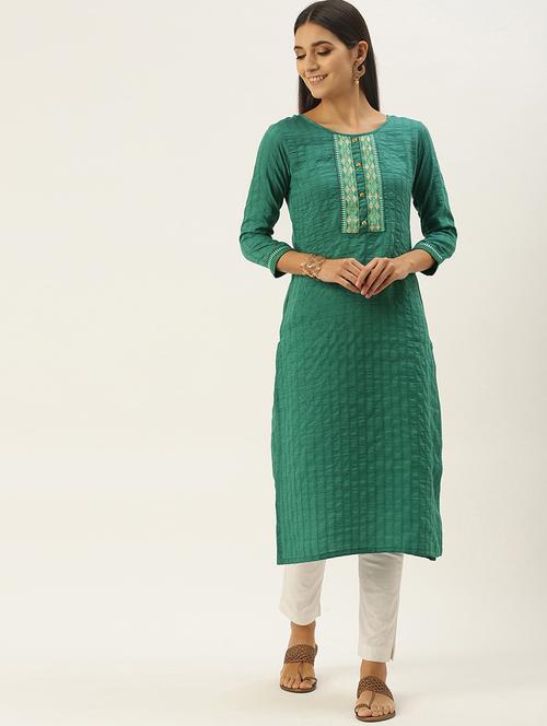 women's straight kurta - 18021709 - Very Small Image - 1