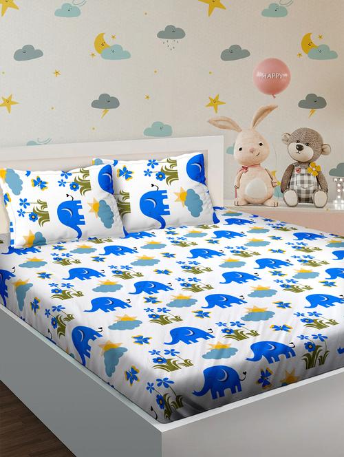 blue cotton bedsheet - 18024412 - Very Small Image - 1
