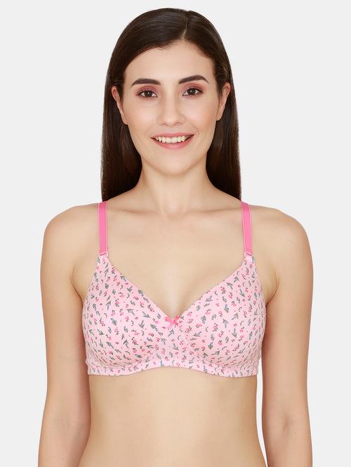 pink printed t-shirt bra - 18024446 - Very Small Image - 1