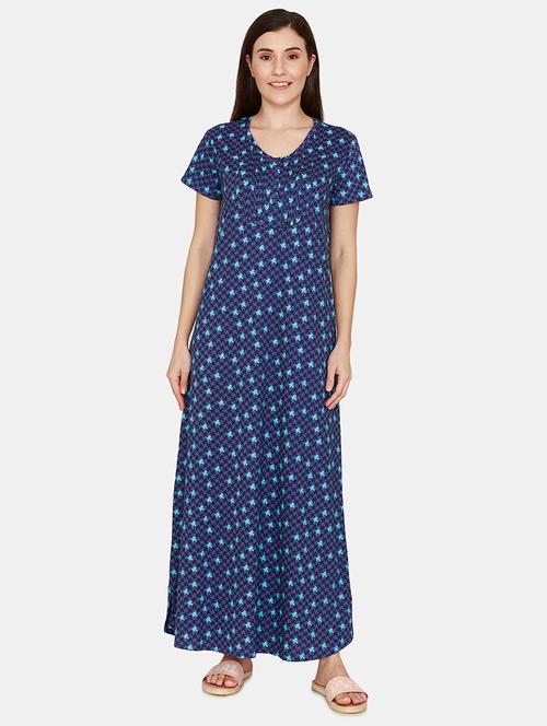 v-neck printed sleepshirt  - 18024906 - Very Small Image - 1