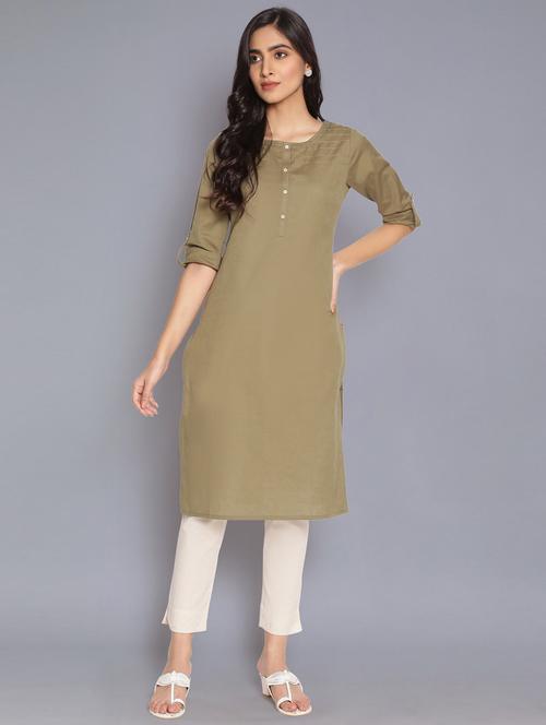women's straight kurta - 18025641 - Very Small Image - 1