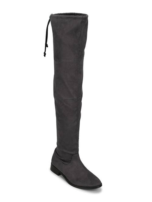 grey knee length boot - 18025802 - Very Small Image - 1