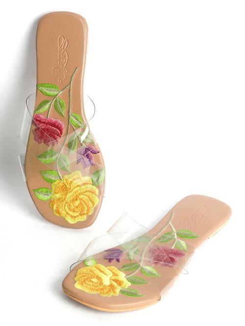 multi colored faux leather slip on kolhapuris - 18026831 - Very Small Image - 1