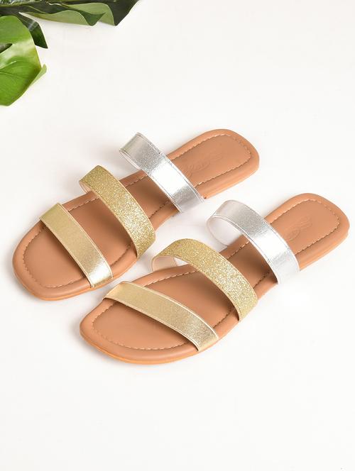 beige slip on kolhapuri - 18026893 - Very Small Image - 1