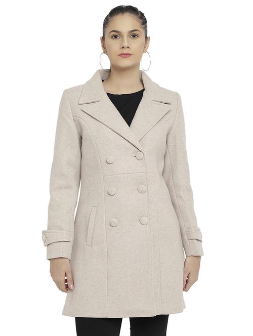 lapel neck double breasted  coat - 18026907 - Very Small Image - 1
