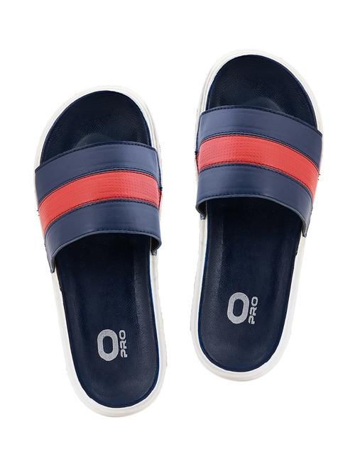 navy synthetic & mesh slip on flip flops - 18027184 - Very Small Image - 1