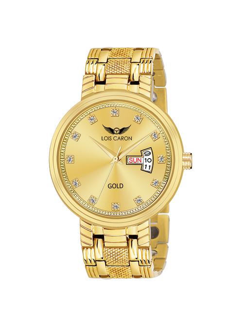  blood pressure control original gold plated day & date functioning analog watch  - 18027538 - Very Small Image - 1