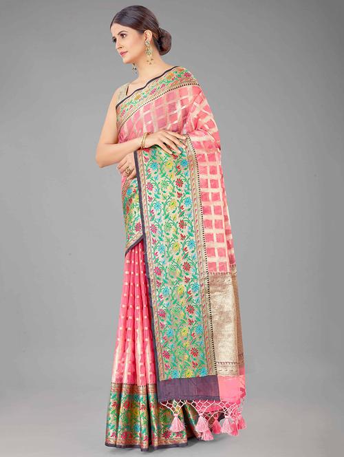 women's banarasi saree - 18028099 - Very Small Image - 1