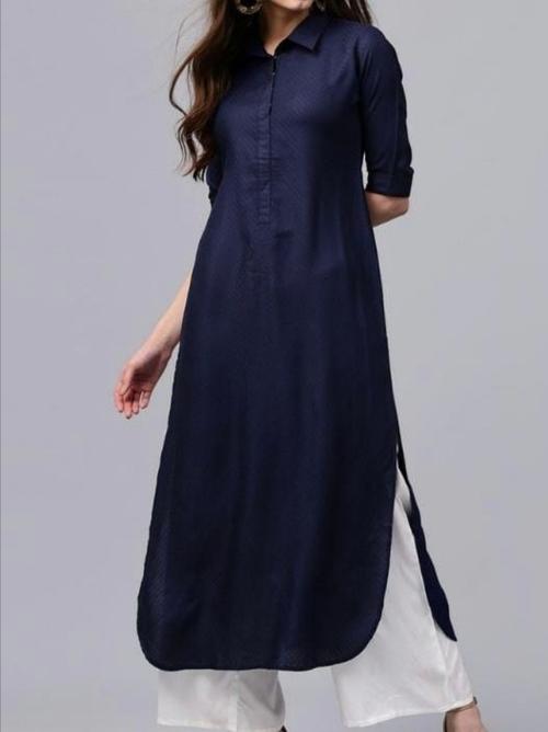 kurti with pant navy blue colour  - 18028261 - Very Small Image - 1