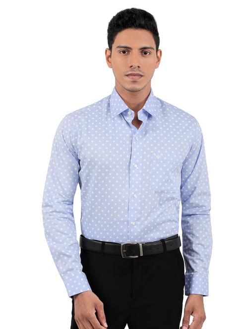 blue printed casual shirt - 18028364 - Very Small Image - 1