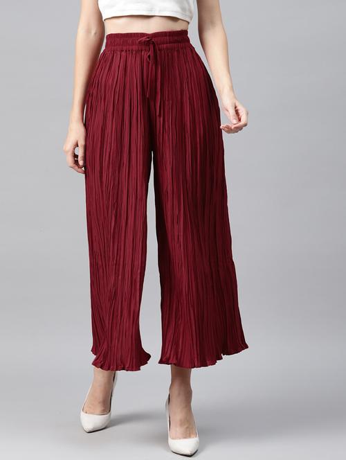 mid rise solid  palazzo - 18028509 - Very Small Image - 1