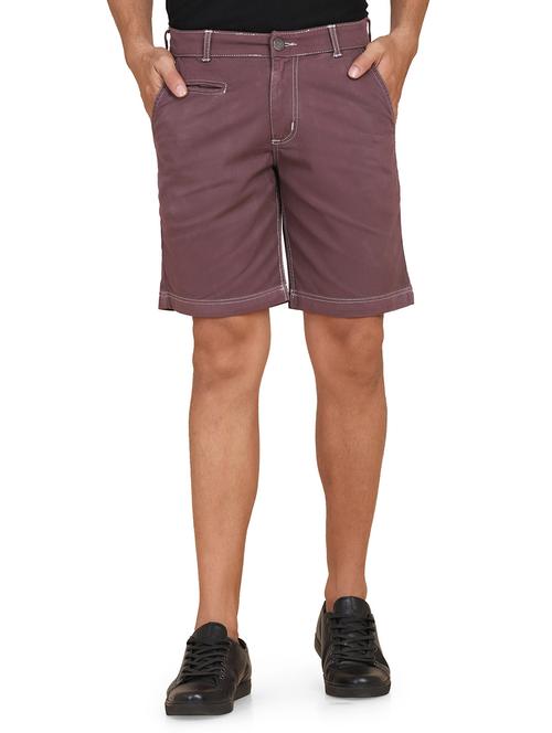 purple solid bermuda shorts - 18028962 - Very Small Image - 1