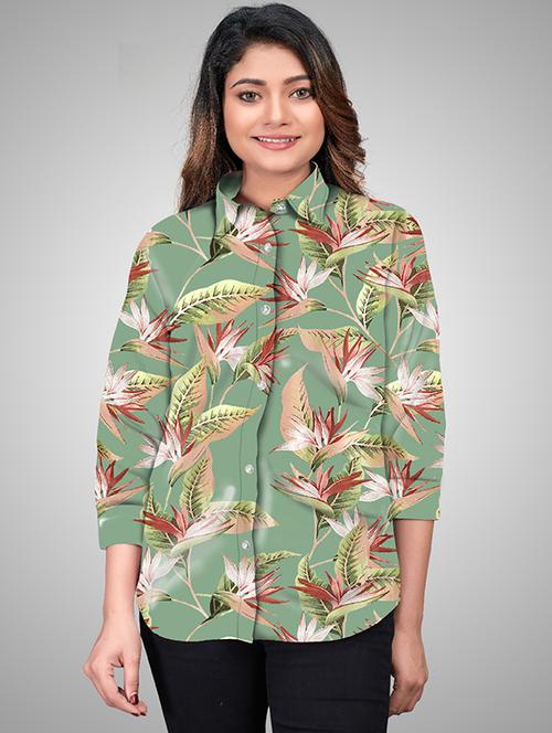 curved hem striped shirt  - 18029074 - Very Small Image - 1