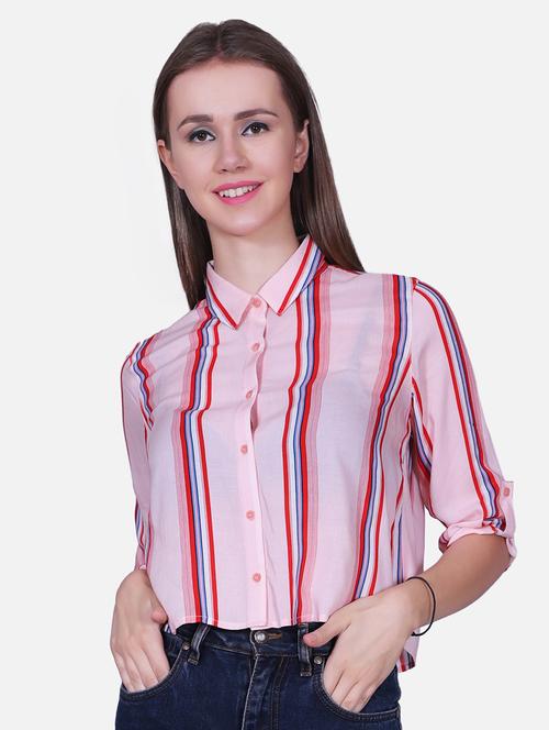 women's straight collared top - 18029821 - Very Small Image - 1