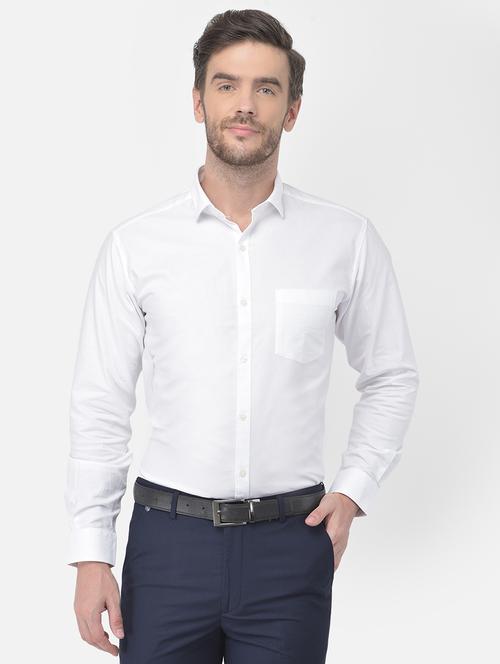 white solid formal shirt - 18030385 - Very Small Image - 1
