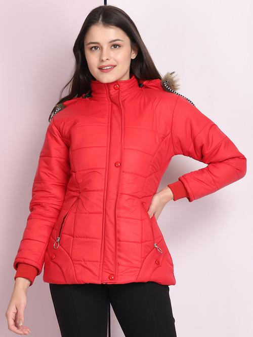 women solid long sleeve quilted jacket  - 18030402 - Very Small Image - 1