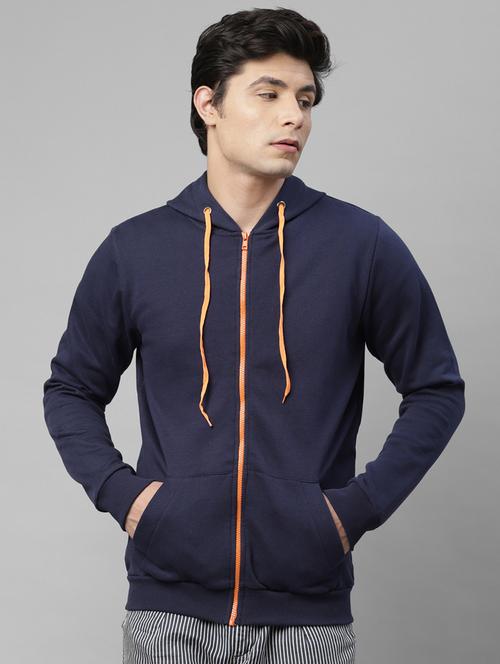 navy blue solid casual jacket - 18030781 - Very Small Image - 1