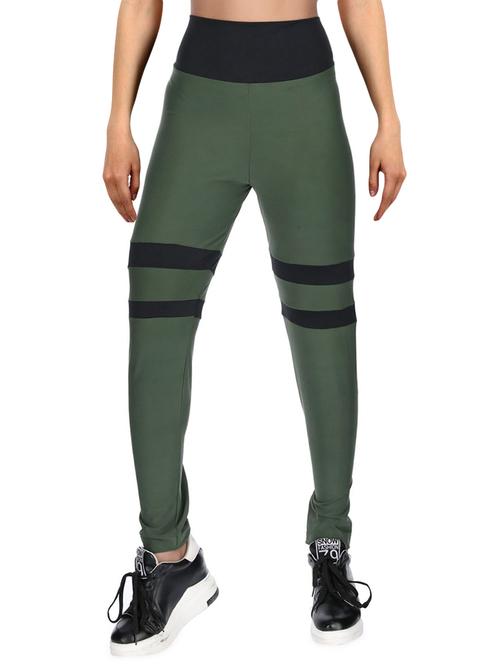 green color block legging - 18030975 - Very Small Image - 1