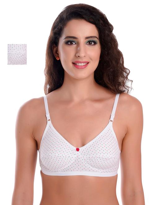 set of 2 white printed t-shirt bra - 18031162 - Very Small Image - 1