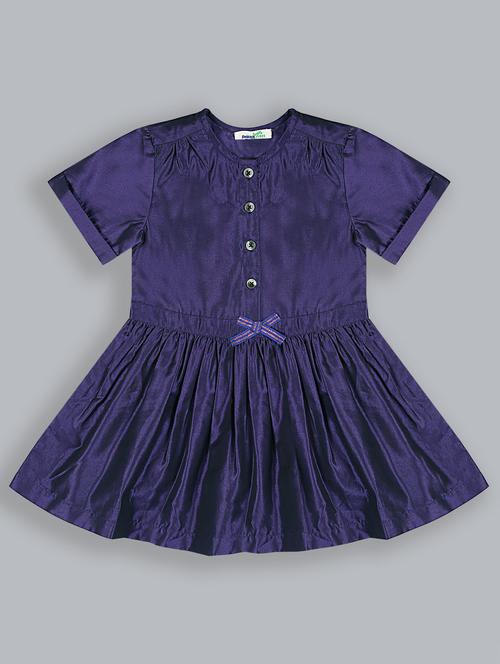 girls round neck short sleeves frock - 18031453 - Very Small Image - 1