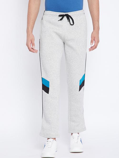grey color block full length track pant - 18032228 - Very Small Image - 1