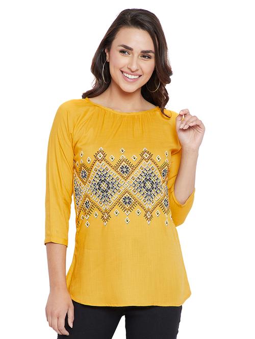 round neck printed top  - 18032800 - Very Small Image - 1