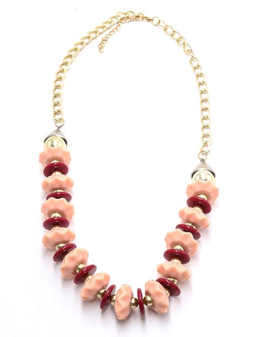  peach red stone necklace - 18034209 - Very Small Image - 1