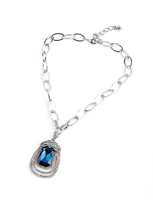 elegant blue stone pendant necklace - 18034265 - Very Small Image - 1