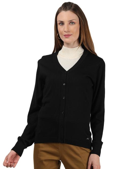 v-neck wool cardigan - 18038863 - Very Small Image - 1