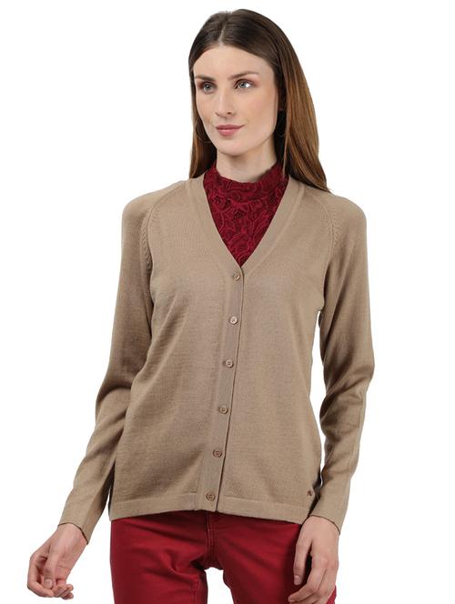 v-neck wool cardigan - 18038880 - Very Small Image - 1