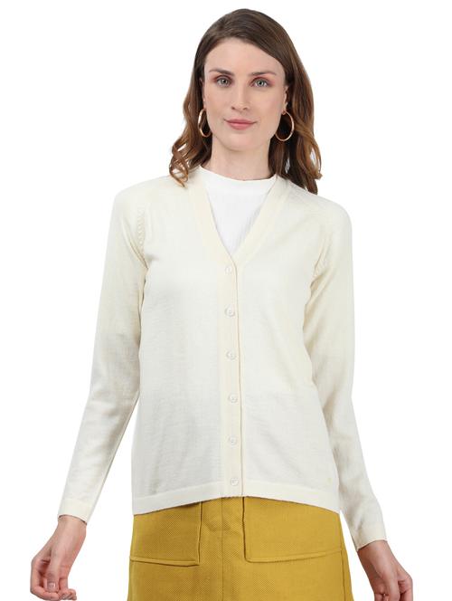 v-neck wool cardigan - 18038892 - Very Small Image - 1