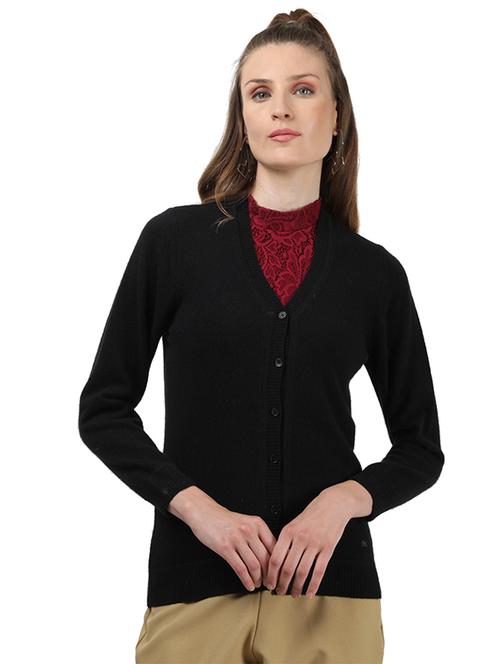v-neck wool cardigan - 18038935 - Very Small Image - 1