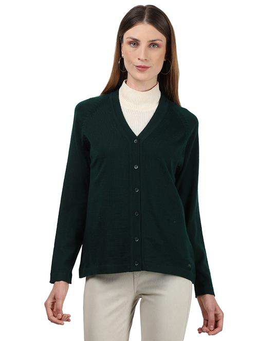 v-neck wool cardigan - 18038971 - Very Small Image - 1