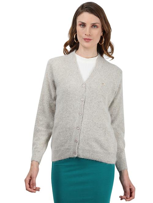 v-neck wool cardigan - 18039054 - Very Small Image - 1