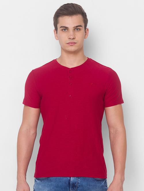 maroon solid t-shirt - 18039587 - Very Small Image - 1