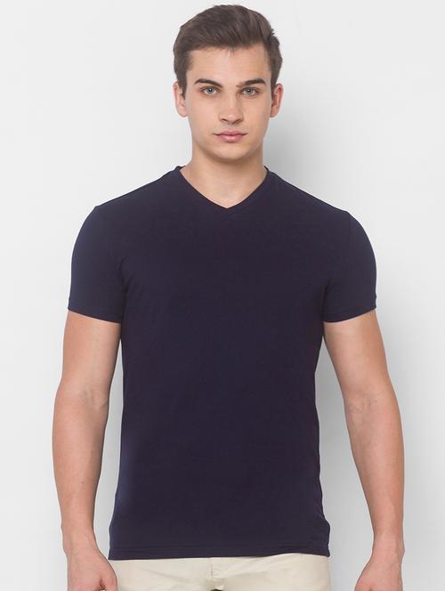 navy blue solid t-shirt - 18039607 - Very Small Image - 1