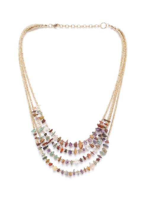 multicolored beaded layered necklace - 18041728 - Very Small Image - 1