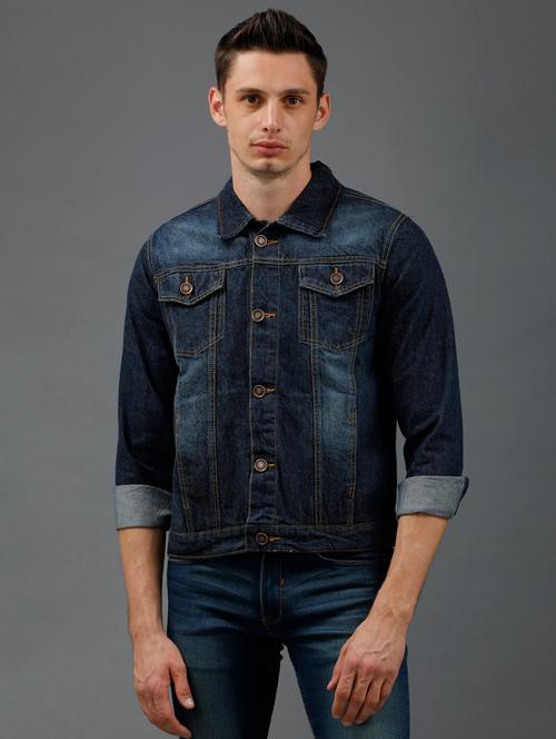 navy blue denim jacket - 18041991 - Very Small Image - 1