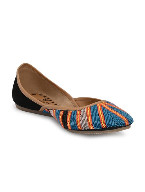 multi colored faux leather slip on jutis & mojaris - 18042441 - Very Small Image - 1