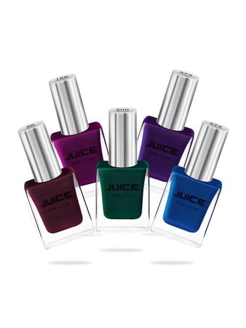 juice nail polish mahogany-96/pearly magenta-188/pearly forest-200/sapphire blue-272/eminence-273 combo_18 pack of 5 - 18042775 - Very Small Image - 1