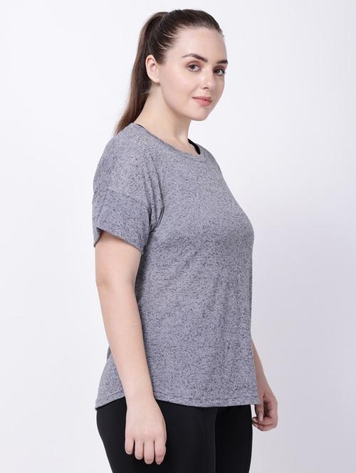round neck melange tee  - 18043419 - Very Small Image - 1