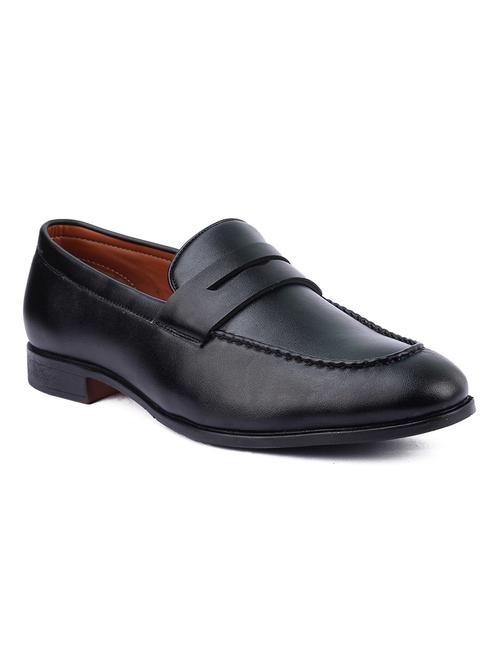 black luxury italian leather casual loafers - 18044282 - Very Small Image - 1