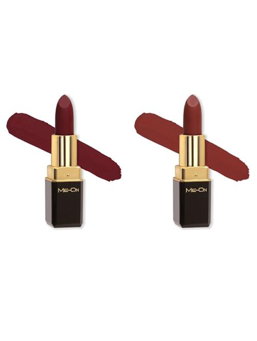 me-on pack of 2 color addict hd matte 8h longlasting lipsticks(4g each) shade#2 and 15 - 18045243 - Very Small Image - 1
