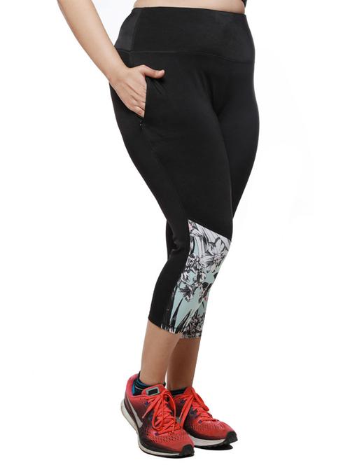 high rise printed  sports capri - 18045433 - Very Small Image - 1