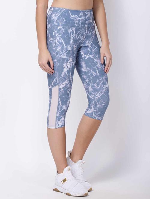 high rise printed  sports capri - 18045436 - Very Small Image - 1