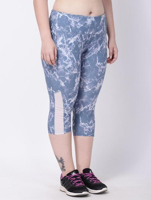 high rise printed  sports capri - 18045437 - Very Small Image - 1