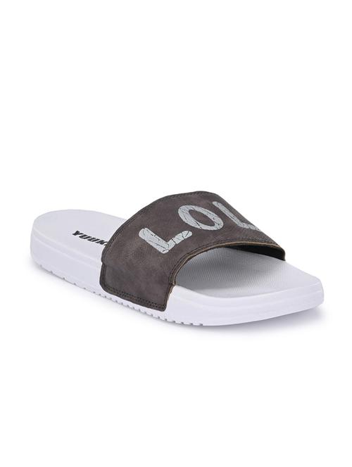 brown synthetic & mesh slip on flip flops - 18046276 - Very Small Image - 1